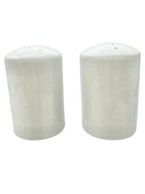 White Ceramic Salt and Pepper Shakers Made In Germany 2.5"H Elegant Simplicity